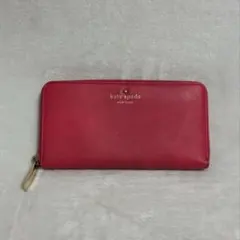 ケイトスペード★長財布★レザー★ラウンドファスナー★ピンク系★美品