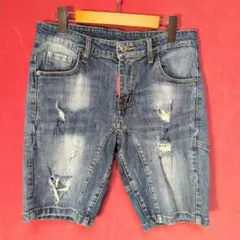 DSQUARED2 ディースクエアード ハーフパンツ ダメージ加工 クラッシュ