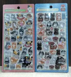 正規品 ボンボンドロップシール 和柄 和猫 和犬 2枚セット 新柄 クーリア