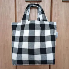【SALE】トートバッグ　ブロックチェック