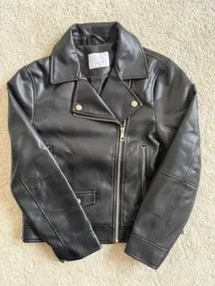 ZARA ブラックレザージャケット 10 (140)
