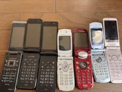 ピンクの折りたたみ式携帯電話 5台セット ジャンク - メルカリ