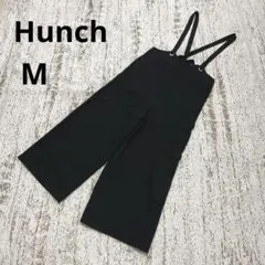 ハンチ サロペット M 黒 ワイドパンツ ナチュラル 大人カジュアル シンプルのサムネイル