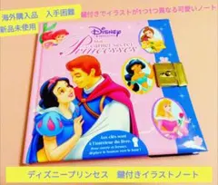 激レア　海外購入　入手困難　ディズニープリンセス　鍵付きノート　イラストノート