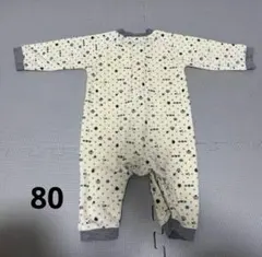 ロンパース サイズ80 くま、雪の結晶　ドット柄　冬　長袖