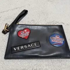 VERSACE クラッチバッグ ワッペン付き