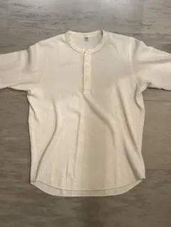 UNIQLO waffle henry neck T-shirt