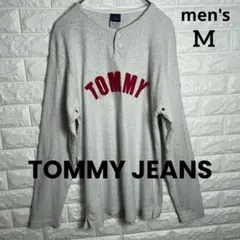TOMMY JEANSトミージーンズ/トミー アーチロゴ 長袖シャツグレー M