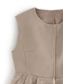 ファー切替ペプラムジレ