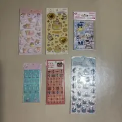 ボンボンドロップシール ぷっくりシール まとめ売り 6枚セット