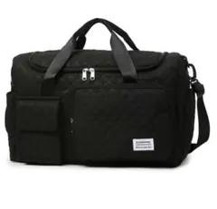 【新品】ボストンバッグ 大容量 キャリーオン　トートバッグ 黒 キルティング