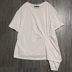 ZARA ザラ　アシンメトリー カットソー　白　S