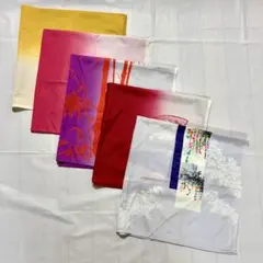 新品未使用品　風呂敷 5枚セット 多色　まとめ売り　ナイロン100%