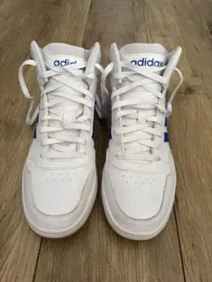 adidas ハイカットスニーカー ホワイト/ブルー