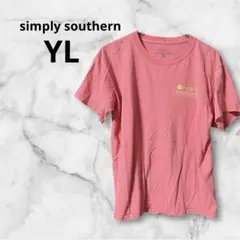 simply southern サーモンピンク Tシャツ YL バックプリント