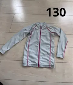 モンベル 130 ラッシュガード 水着 ピンク アクアボディフルジップ