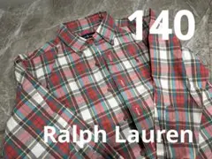 POLO RalphLauren チェック柄長袖シャツ 140cm