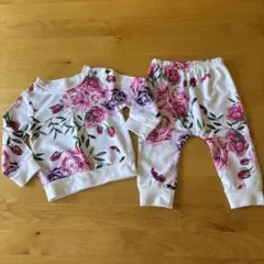 花柄トレーナー・パンツセット