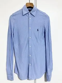 POLO RALPH LAURENポロラルフローレンの長袖ストライプシャツ:XS