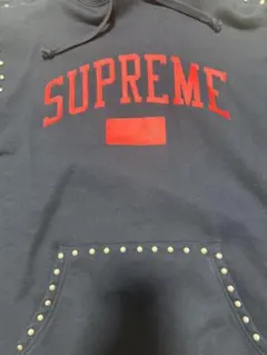 木村拓哉　SUPREME スタッズ付きパーカー Lサイズ ネイビー
