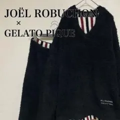 【限定コラボ】ジェラピケ×ロブション モコモコセットアップF ストライプブラック