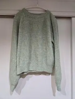 mysty woman ミントグリーン ニットセーター 長袖