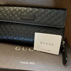 値下げ GUCCI ブラック 長財布