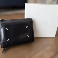 【Maison Margiela】 レザー 三つ折り財布　黒