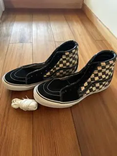 Vans Sk8-Hi ブラック/チェッカー　27.0センチ　フィリピン製