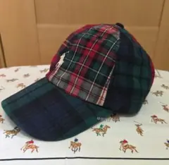 ✨新品✨ポロラルフローレン ベースボールキャップ/チェック/パッチワーク