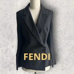 （ジャケット） FENDI シングル 40 テーラード 黒 高級ウールのサムネイル
