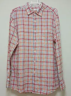 UNIQLO プレミアムリネン チェックシャツ　L