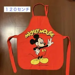 【美品】昭和　レトロ ディズニー ミッキーマウス エプロン 120cm