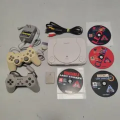 PS1 本体 ソフト4本 コントローラー2個 動作確認済