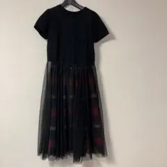 ブルーレーベルクレストブリッジ　ワンピース　スカート　黒　赤　チェック