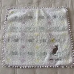 Afternoon Tea ハンカチ 猫 刺繍 ポンポンのサムネイル