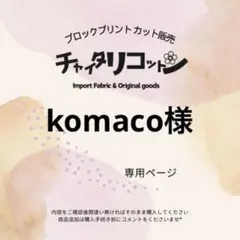 komaco様専用 ハンドブロックプリント インド綿