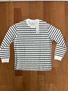 ユニクロ AIRism ボーダー 長袖Tシャツ M 新品