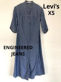 リーバイスデニムブルー 七分袖ワンピース
