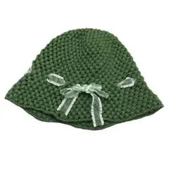 クロシェハット ニット帽 ハンドメイド 手編み 鍵編み クラッシャーハット