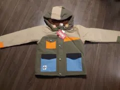 チャムス キッズキャンピングボアパーカー Beige Crazy Lサイズ