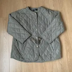 Aller Bien カーキ ノーカラージャケット　アウター