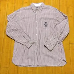 【古着】RALPH LAUREN ラルフローレン　長袖シャツ　ストライプ