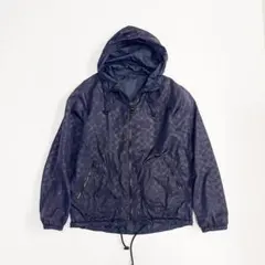 COACH　ナイロンジャケット　パーカー　総柄　カモフラ　牛革　ロゴ　美品 COACH ナイロンジャケット パーカー 総柄 カモフラ 牛革 ロゴM COACH