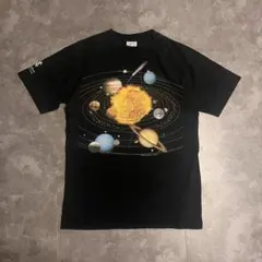 宇宙　スペース　Tシャツ　USA製　90s 古着　太陽系　銀河系　アート