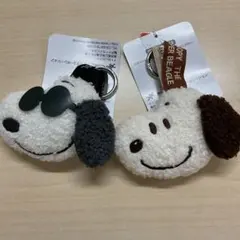 スヌーピー　フェイスタグMC　キーホルダー　ぬいぐるみ　二種セット