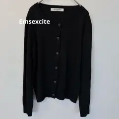 エムズエキサイト　カーディガン ブラック ニット長袖