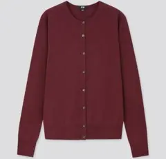 ◆美品◆UNIQLO エクストラファインメリノクルーネックカーディガン