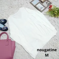 ♥nougatine♥薄手ニット(M)ホワイト/シンプル/カジュアル