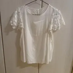 ROPÉ PICNIC レース袖 ホワイト Tシャツ 38